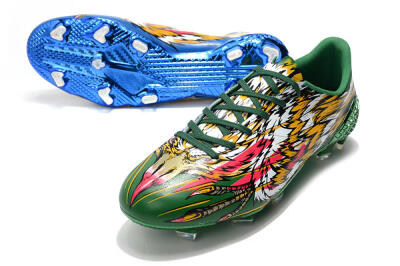 Adidas F50 Adizero Ghosted FG Low-Tops Soccer Cleats - Green/Pink/Yellow