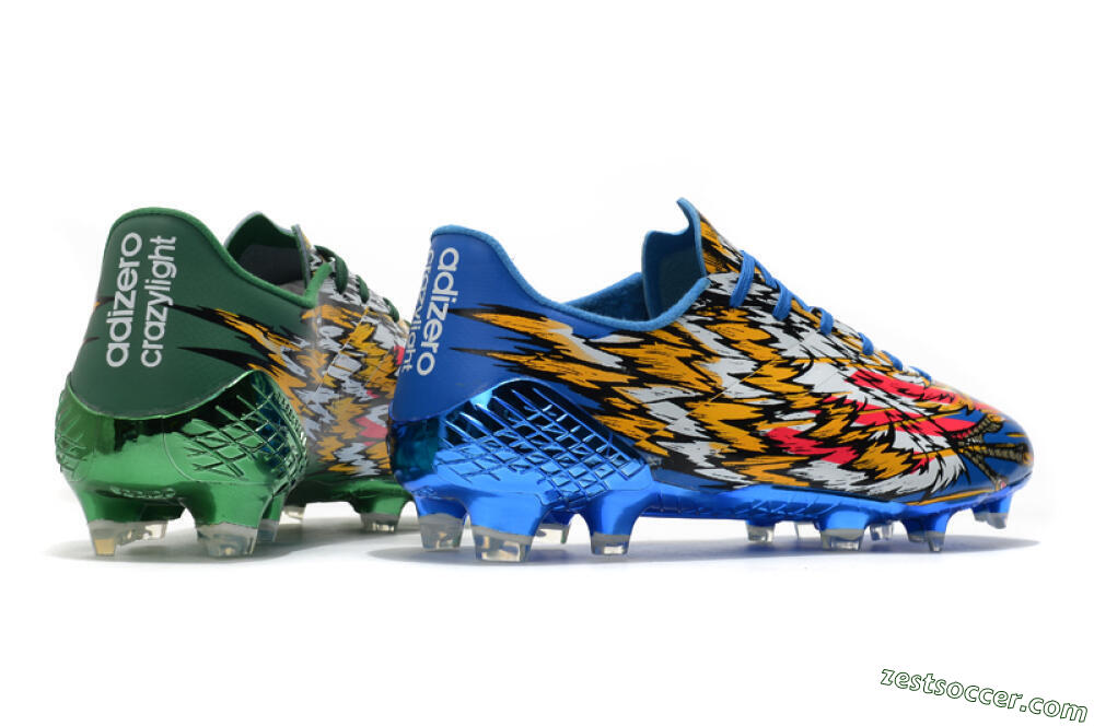 Adidas F50 Adizero Ghosted FG Low-Tops Soccer Cleats - Green/Pink/Yellow 7