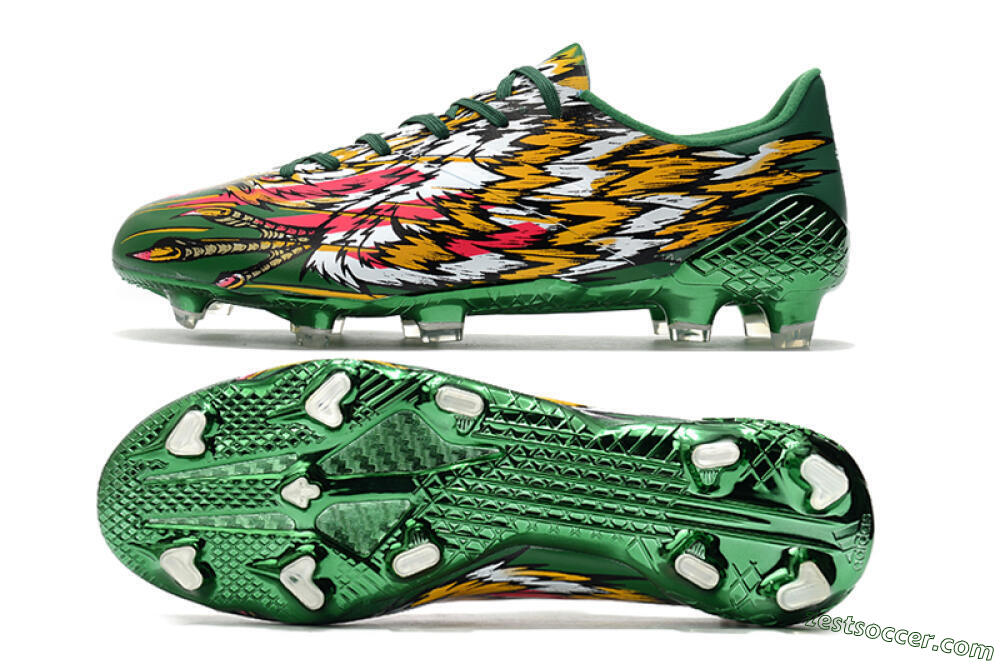 Adidas F50 Adizero Ghosted FG Low-Tops Soccer Cleats - Green/Pink/Yellow 1