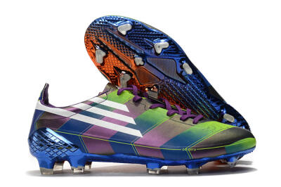 Adidas F50 Adizero Ghosted FG Low-Tops Soccer Cleats - Purple/Blue/Yellow