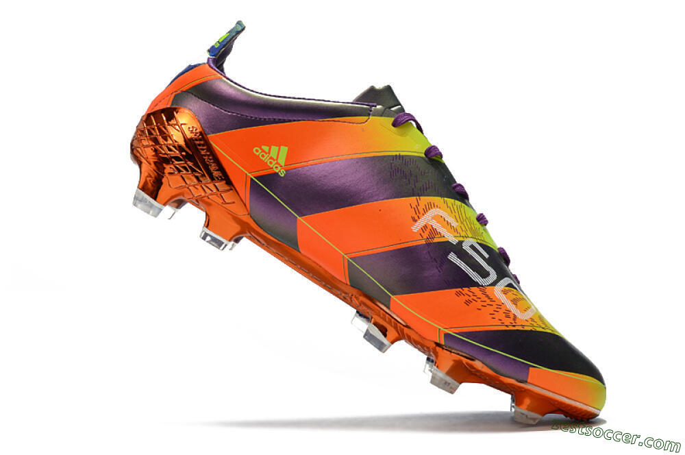 Adidas F50 Adizero Ghosted FG Low-Tops Soccer Cleats - Purple/Blue/Yellow 4