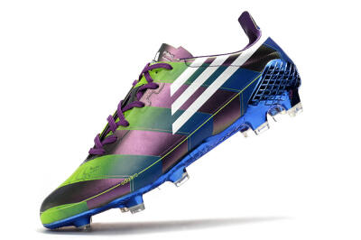Adidas F50 Adizero Ghosted FG Low-Tops Soccer Cleats - Purple/Blue/Yellow