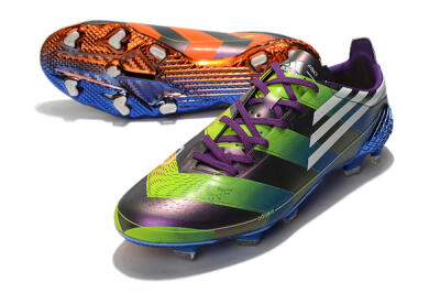 Adidas F50 Adizero Ghosted FG Low-Tops Soccer Cleats - Purple/Blue/Yellow