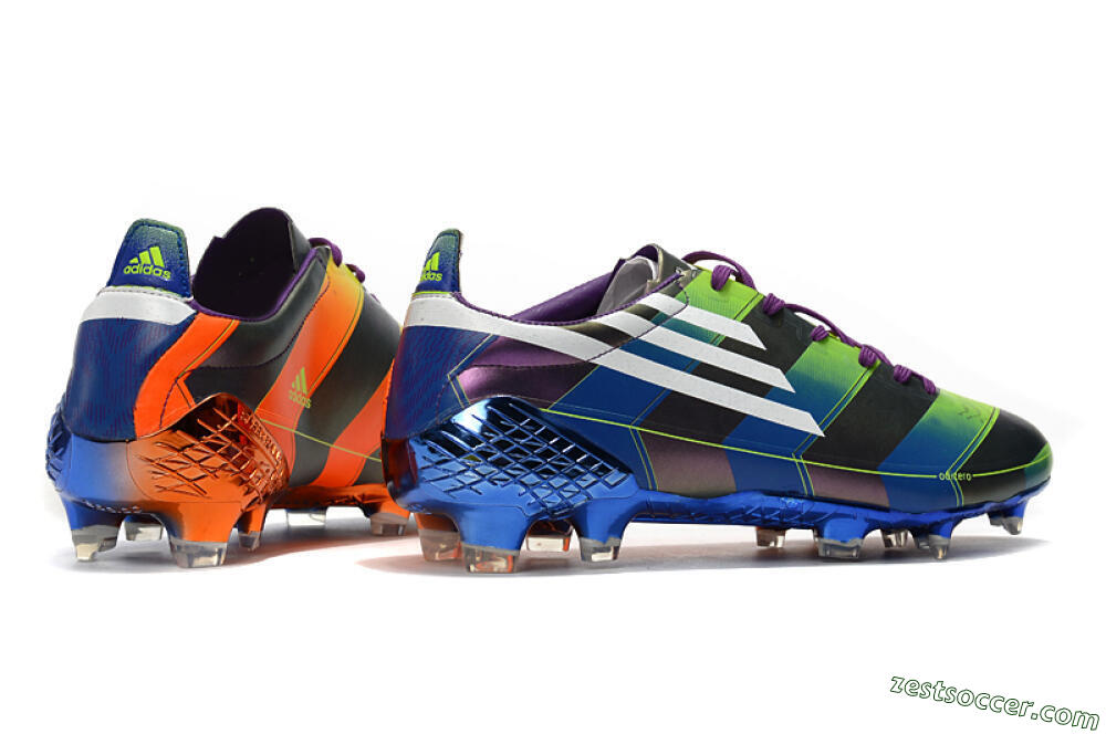 Adidas F50 Adizero Ghosted FG Low-Tops Soccer Cleats - Purple/Blue/Yellow 6