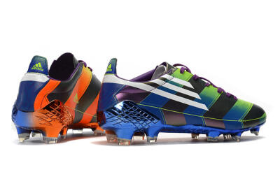 Adidas F50 Adizero Ghosted FG Low-Tops Soccer Cleats - Purple/Blue/Yellow