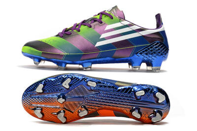 Adidas F50 Adizero Ghosted FG Low-Tops Soccer Cleats - Purple/Blue/Yellow