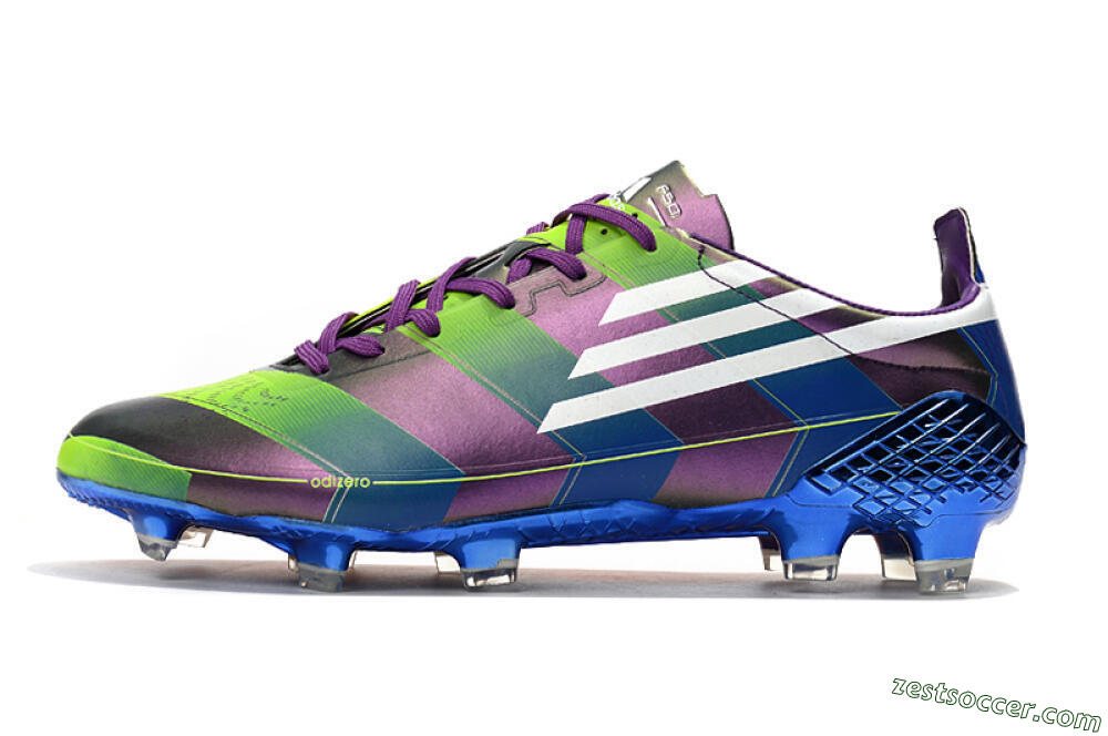 Adidas F50 Adizero Ghosted FG Low-Tops Soccer Cleats - Purple/Blue/Yellow 2