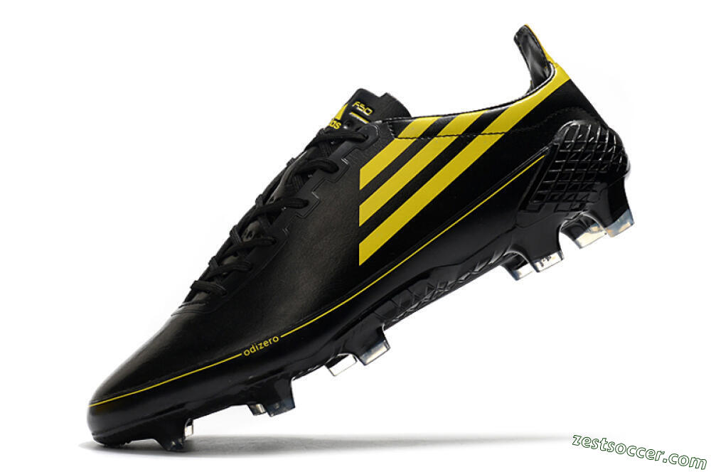 Adidas F50 Adizero Ghosted FG Low-Tops Soccer Cleats - Black/Yellow 5