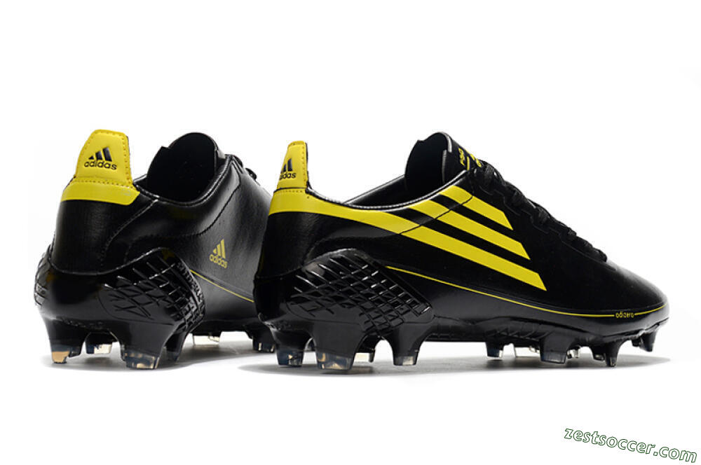 Adidas F50 Adizero Ghosted FG Low-Tops Soccer Cleats - Black/Yellow 6