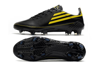 Adidas F50 Adizero Ghosted FG Low-Tops Soccer Cleats - Black/Yellow