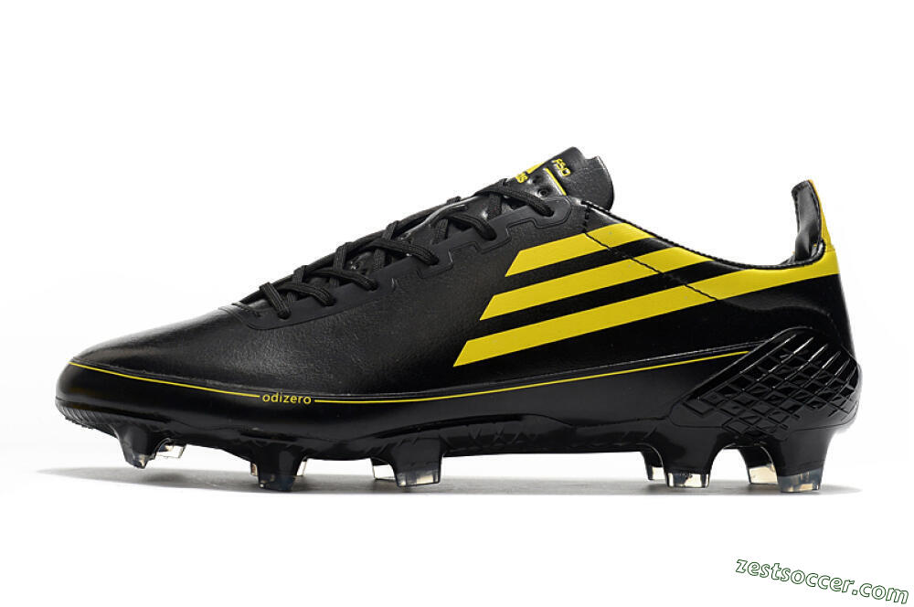 Adidas F50 Adizero Ghosted FG Low-Tops Soccer Cleats - Black/Yellow 2