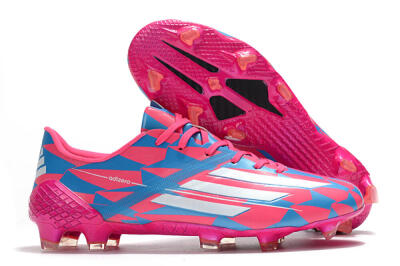 Adidas F50 Adizero Ghosted FG Low-Tops Soccer Cleats - Pink/White/Blue