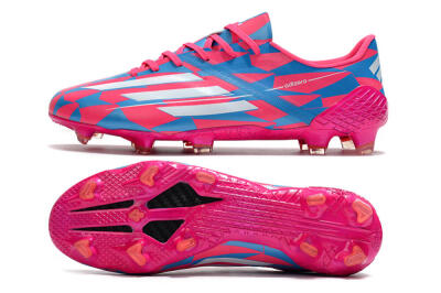 Adidas F50 Adizero Ghosted FG Low-Tops Soccer Cleats - Pink/White/Blue