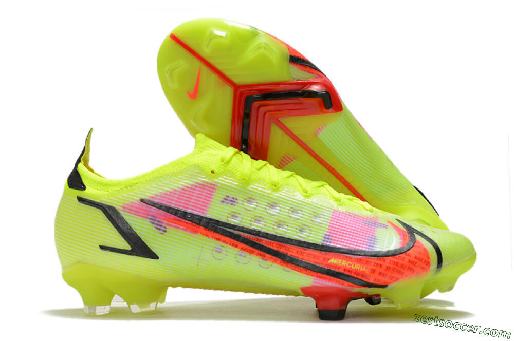 Nike Mercurial Vapor 14 Elite FG Low-Tops Soccer Cleats - Yellow/Red/Black 0