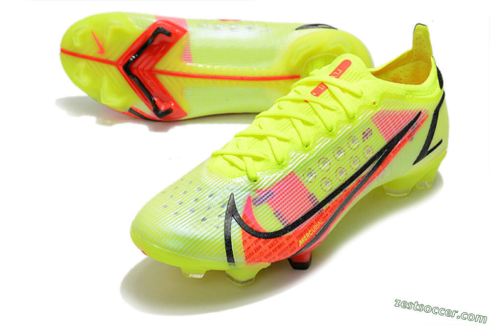 Nike Mercurial Vapor 14 Elite FG Low-Tops Soccer Cleats - Yellow/Red/Black 3