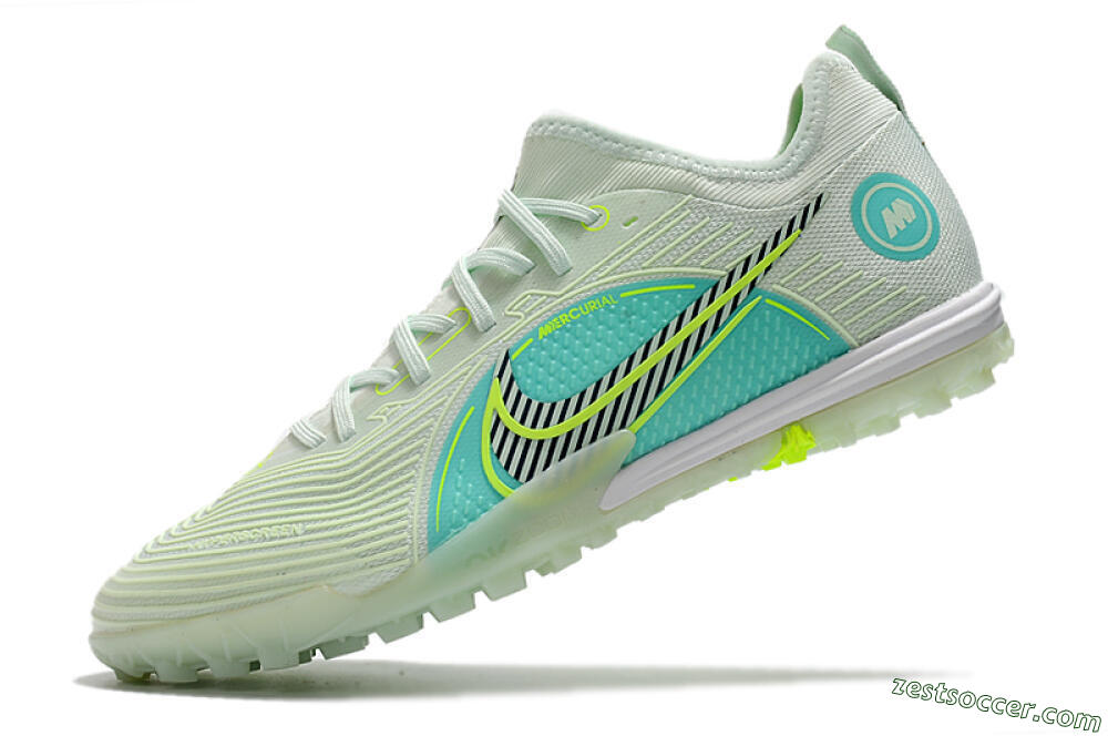 Nike Mercurial Vapor 14 Pro TF Low-Tops Soccer Shoes - Yellow/Black/Jade 5