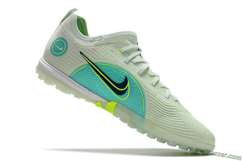 Nike Mercurial Vapor 14 Pro TF Low-Tops Soccer Shoes - Yellow/Black/Jade 4