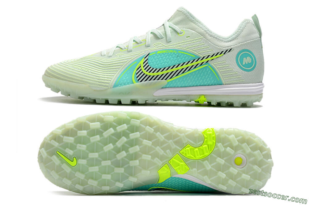 Nike Mercurial Vapor 14 Pro TF Low-Tops Soccer Shoes - Yellow/Black/Jade 1