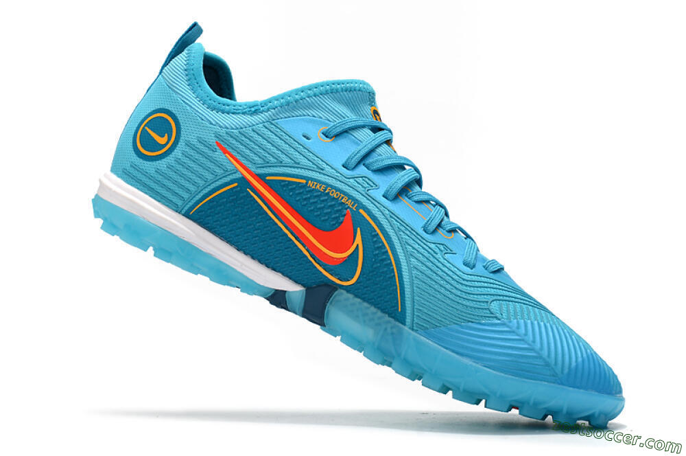 Nike Mercurial Vapor 14 Pro TF Low-Tops Soccer Shoes - Jade/Yellow/Red 4