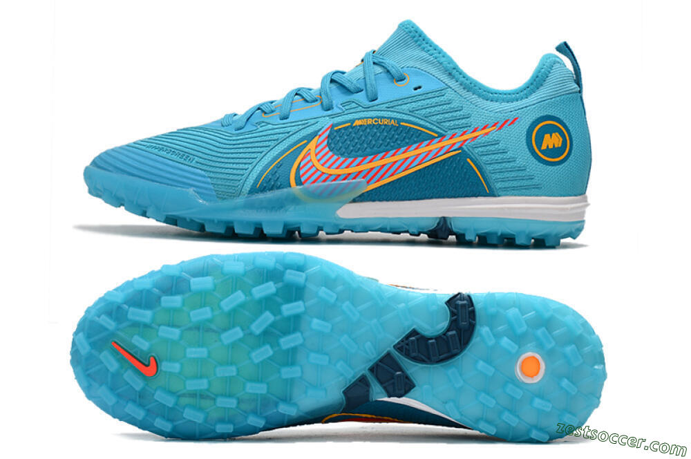 Nike Mercurial Vapor 14 Pro TF Low-Tops Soccer Shoes - Jade/Yellow/Red 1
