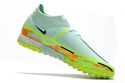 Nike Phantom GT Pro TF High-Tops Soccer Shoes - Jade/Yellow/Orange/Black
