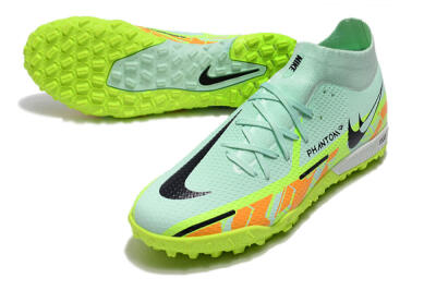Nike Phantom GT Pro TF High-Tops Soccer Shoes - Jade/Yellow/Orange/Black