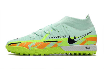 Nike Phantom GT Pro TF High-Tops Soccer Shoes - Jade/Yellow/Orange/Black