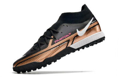 Nike Phantom GT Pro TF High-Tops Soccer Shoes - Gold/Black/White