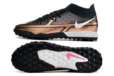 Nike Phantom GT Pro TF High-Tops Soccer Shoes - Gold/Black/White