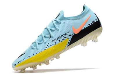 Nike Phantom GT Elite AG Low-Tops Soccer Cleats - Blue/Yellow/Pink