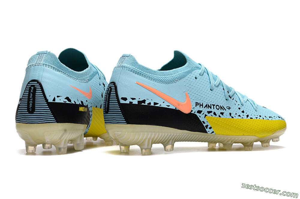 Nike Phantom GT Elite AG Low-Tops Soccer Cleats - Blue/Yellow/Pink 6