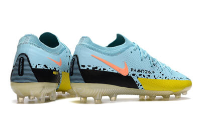 Nike Phantom GT Elite AG Low-Tops Soccer Cleats - Blue/Yellow/Pink