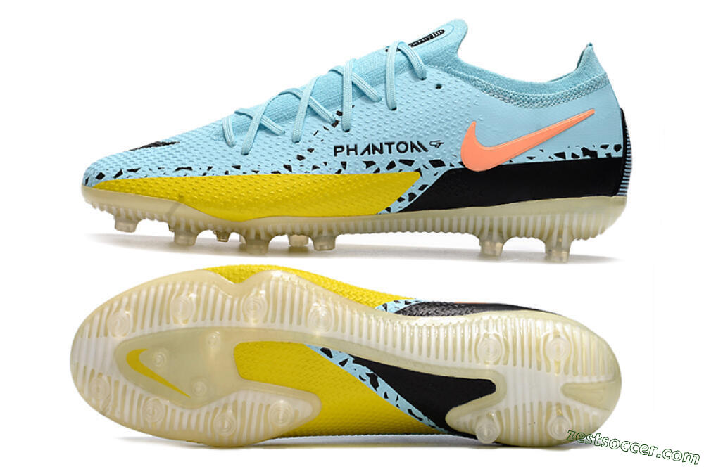 Nike Phantom GT Elite AG Low-Tops Soccer Cleats - Blue/Yellow/Pink 1