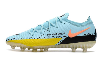 Nike Phantom GT Elite AG Low-Tops Soccer Cleats - Blue/Yellow/Pink