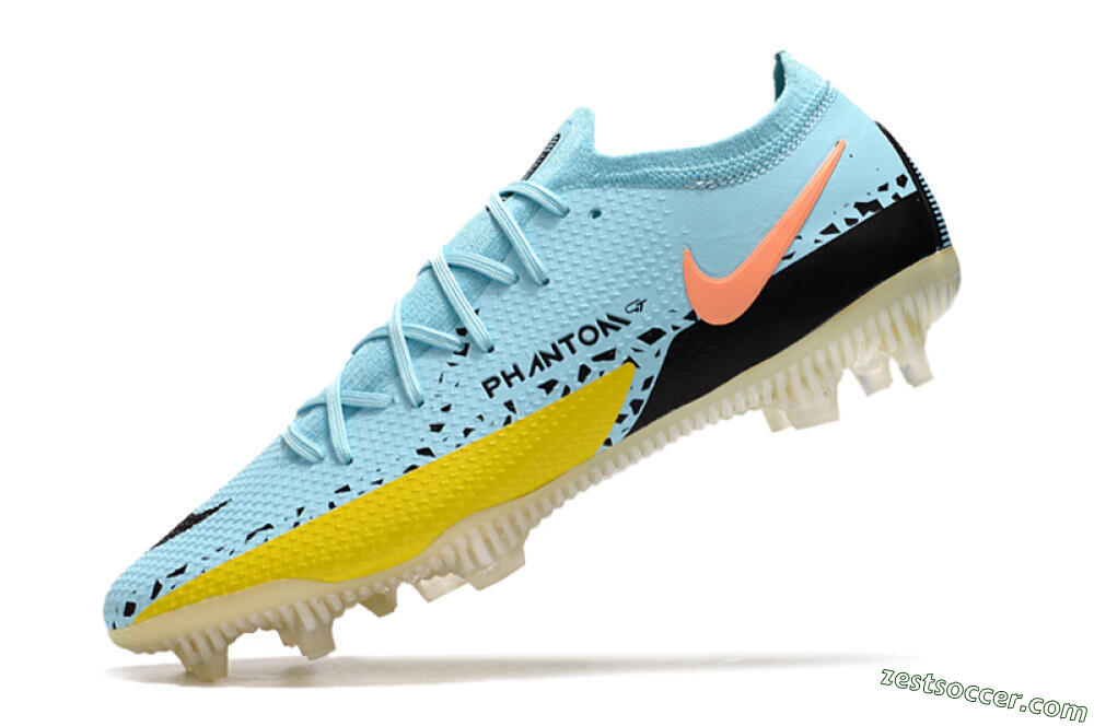 Phantom GT 2 Elite FG Low-Tops Soccer Cleats - Blue/Yellow/Pink 5