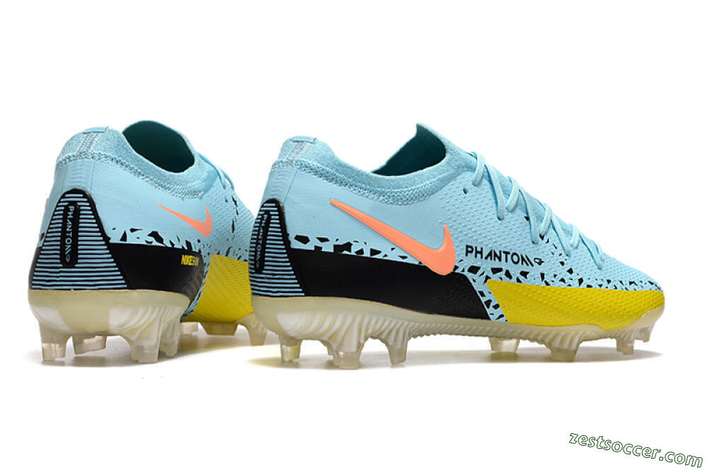 Phantom GT 2 Elite FG Low-Tops Soccer Cleats - Blue/Yellow/Pink 6