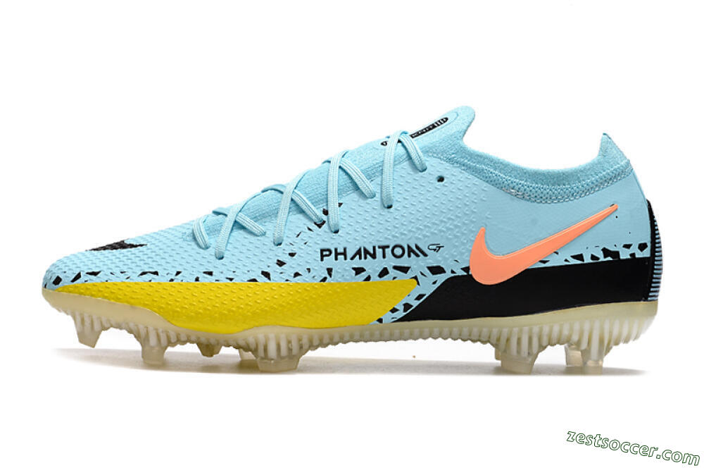 Phantom GT 2 Elite FG Low-Tops Soccer Cleats - Blue/Yellow/Pink 2
