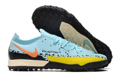 Nike Phantom GT Pro TF Low-Tops Soccer Shoes - Blue/Yellow/Pink