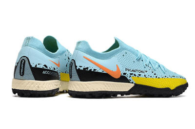 Nike Phantom GT Pro TF Low-Tops Soccer Shoes - Blue/Yellow/Pink