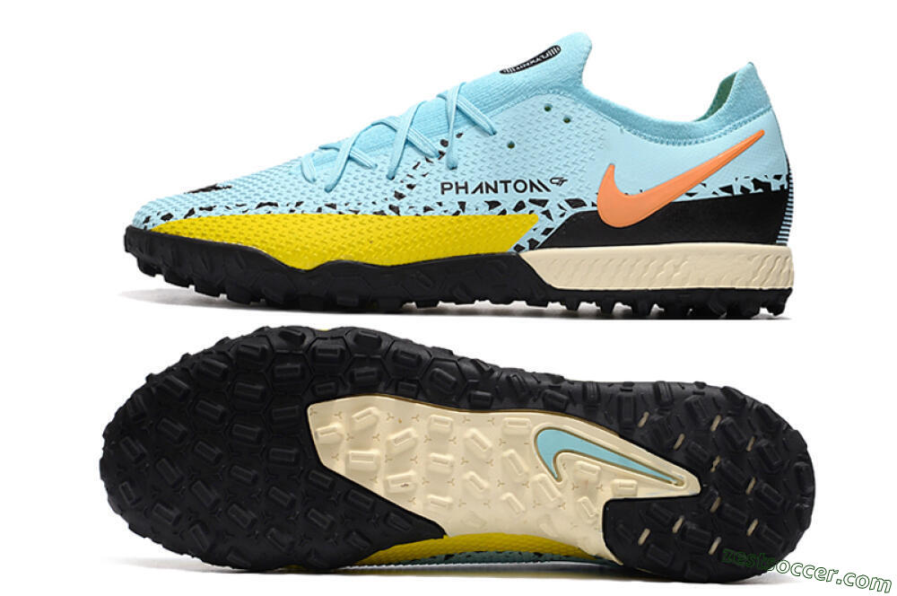 Nike Phantom GT Pro TF Low-Tops Soccer Shoes - Blue/Yellow/Pink 1