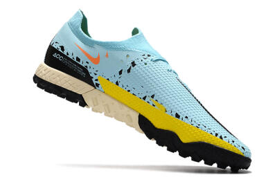 Nike Phantom GT Pro TF Low-Tops Soccer Shoes - Blue/Yellow/Pink
