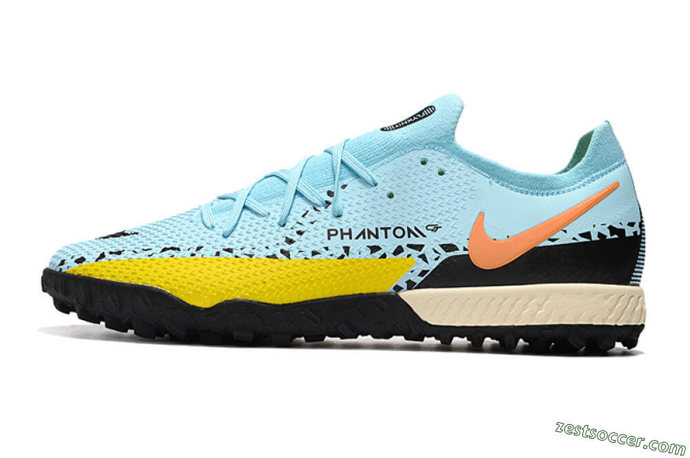 Nike Phantom GT Pro TF Low-Tops Soccer Shoes - Blue/Yellow/Pink 2