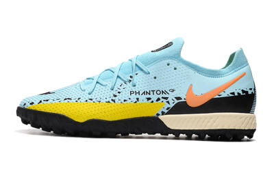 Nike Phantom GT Pro TF Low-Tops Soccer Shoes - Blue/Yellow/Pink