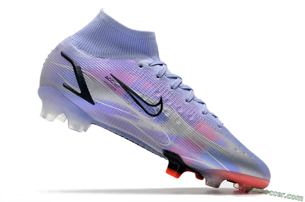 Nike Mercurial Superfly 8 Elite FG High-Tops Soccer Cleats - Purple/Red/Black 4