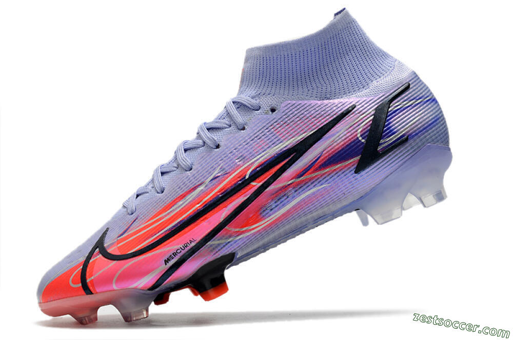 Nike Mercurial Superfly 8 Elite FG High-Tops Soccer Cleats - Purple/Red/Black 5