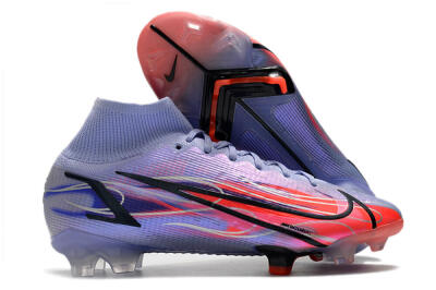 Nike Mercurial Superfly 8 Elite FG High-Tops Soccer Cleats - Purple/Red/Black