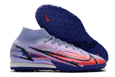 Nike Mercurial Superfly 8 Elite TF High-Tops Soccer Shoes - Blue/Red/Black