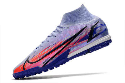 Nike Mercurial Superfly 8 Elite TF High-Tops Soccer Shoes - Blue/Red/Black