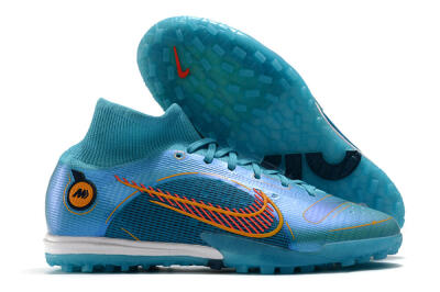 Nike Mercurial Superfly 8 Elite TF High-Tops Soccer Shoes - Blue/Red/Yellow