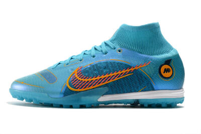 Nike Mercurial Superfly 8 Elite TF High-Tops Soccer Shoes - Blue/Red/Yellow
